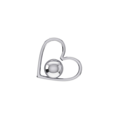 10K White Gold Round Diamond Womens Heart Pendant 1-1/5 Ctw