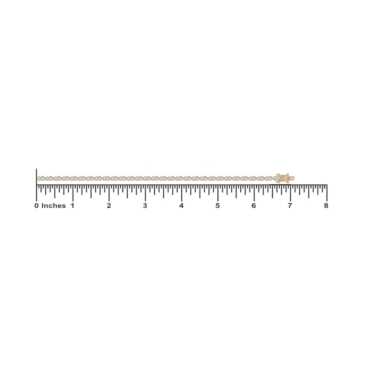 10K Yellow Gold Round Diamond Infinity Designer 7 Inch Bracelet 1-1/2 Ctw