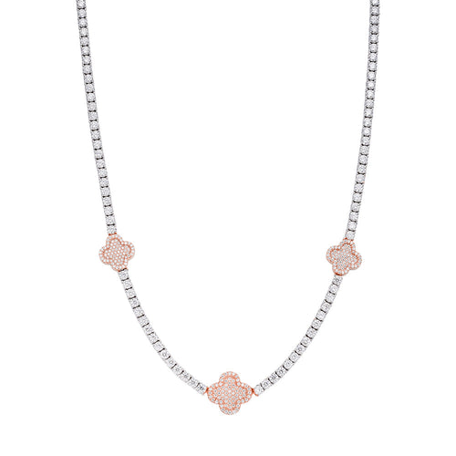 Sterling Silver Round Moissanite 15mm Designer With 3mm Tennis Chain 18 Inch Necklace 1 Ctw