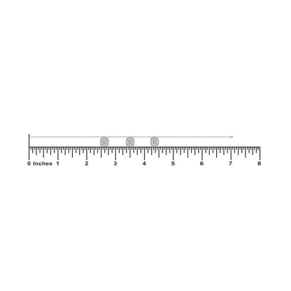 14K White Gold Square Bracelet 3/4 Ctw