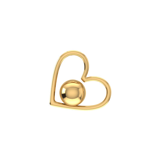 10K Yellow Gold Round Diamond Womens Heart Pendant 4-1/8 Ctw
