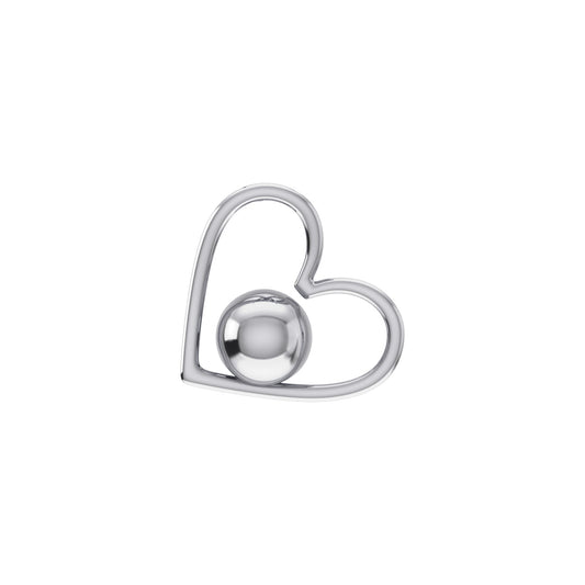 10K White Gold Round Diamond Womens Heart Pendant 1-1/5 Ctw