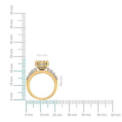 10K Yellow Gold Round Diamond Womens Bridal Ring 1 Ctw