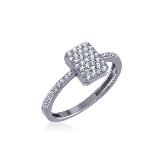 14K White Gold Round Diamond Womens Size 7 Designer Ring 1/3 Ctw
