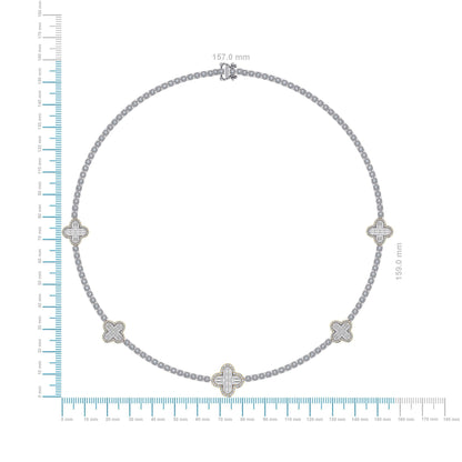 10K Yellow White Two Tone Round Baguette Diamond Designer 18 Inch Necklace 2-1/5 Ctw